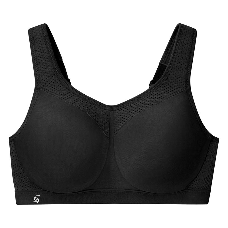 Glamorise Full Figure Plus Size High Impact Wonderwire Sports Bra Underwire #9066 Black - Image 3